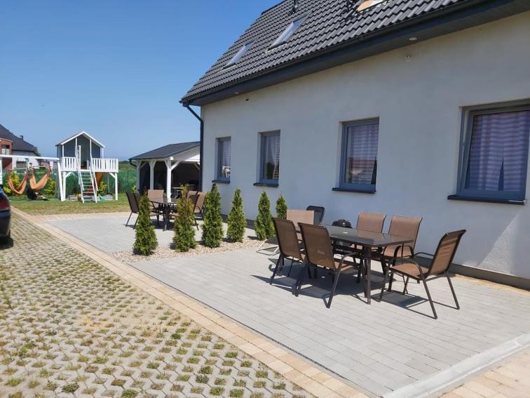Domki Osada Kalinowa Leba Nowecin Sauna Exterior foto