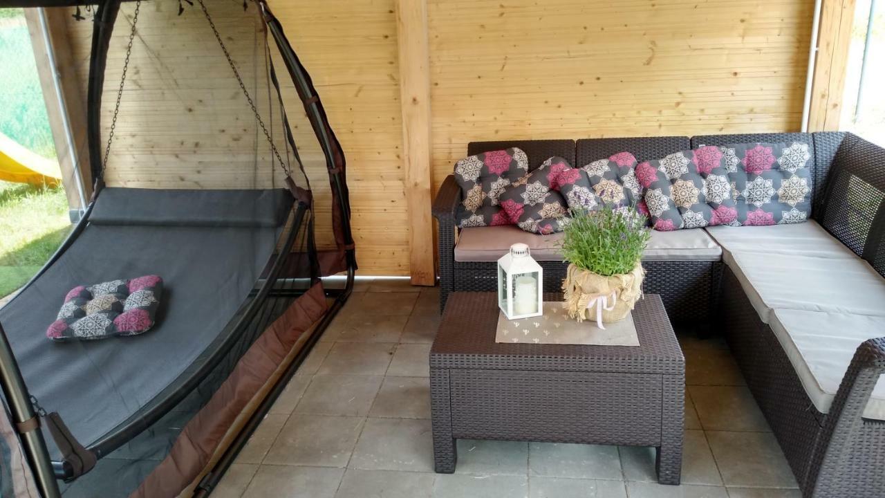 Domki Osada Kalinowa Leba Nowecin Sauna Exterior foto